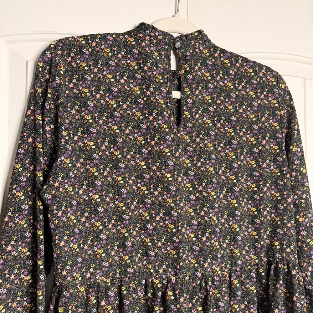 Jacqueline de Yong Floral Midi Dress - Black and Purple - Picture 10 of 12